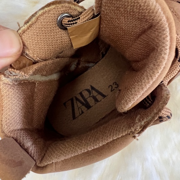 Zara Brown Hiking Combat Dress Boots Toddler 7c - Picture 5 of 6